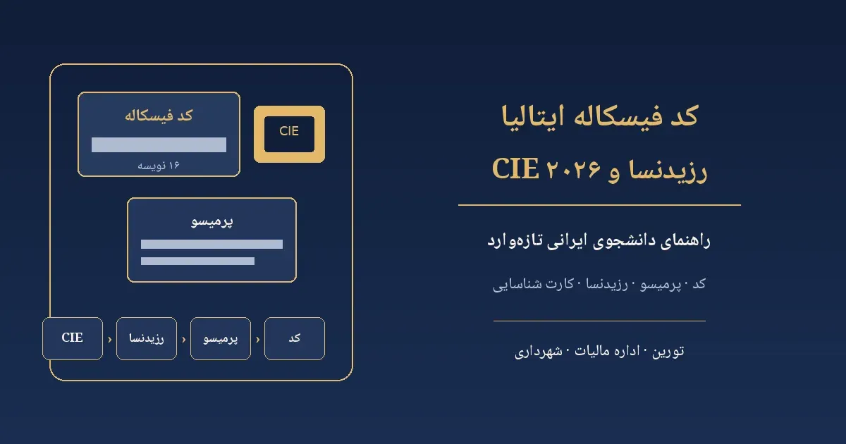 کد فیسکاله ایتالیا ۲۰۲۶؛ از ورود تا رزیدنسا و CIE